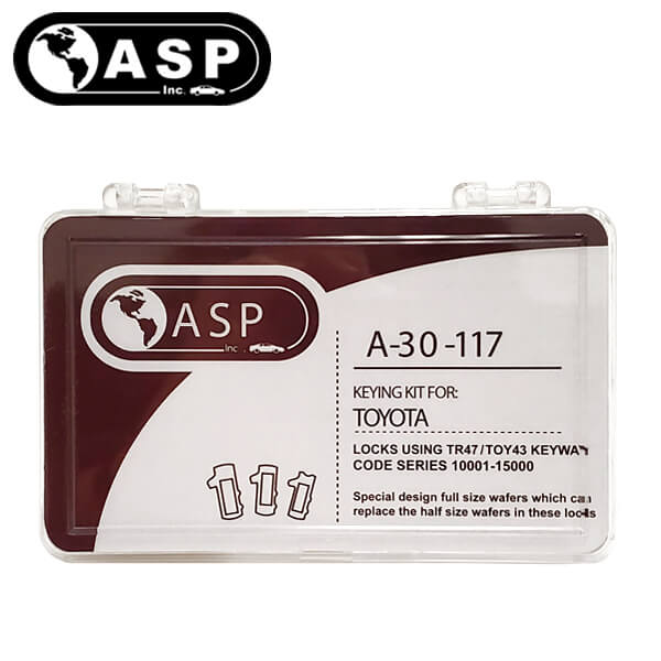 1995-2019 Toyota Scion Pontiac Subaru / TR47 / TOY43 / 8 Cut / Keying Tumbler Kit / A-30-117 (ASP) - UHS Hardware