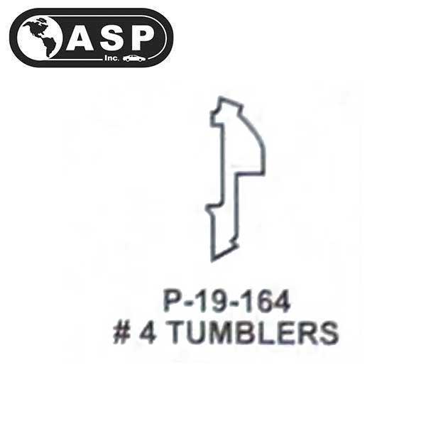 Honda / Acura / HO03 / High Security Tumbler #4 / Split  / P-19-164 (ASP) (25 Pack) - UHS Hardware