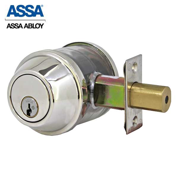 ASSA - M90 Series - MAX+ / Maximum + Security Restricted Double Cylinder Deadbolt - 626 - Satin Chrome - Grade 2 - UHS Hardware
