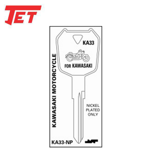 JET - KA33 - Kawasaki - Motorcycle Key - Nickel Plated - UHS Hardware