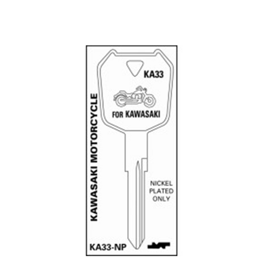 JET - KA33 - Kawasaki - Motorcycle Key - Nickel Plated - UHS Hardware