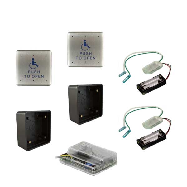 BEA - Wireless Wall Actuator Package - Square - 4.75" - 900 MHz - UHS Hardware