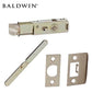 Baldwin Reserve - PV.CRY.TRR - Crystal Knob - Traditional Round Rose - 150 - Satin Nickel - Privacy - Grade 2 - UHS Hardware