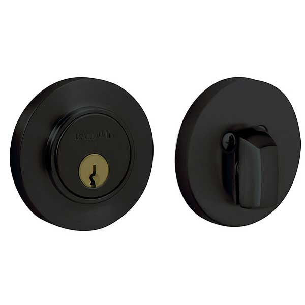 Baldwin Estate - 8244 Contemporary Deadbolt - Singl Cyl - 190 - Satin Black - Grade 1 - UHS Hardware