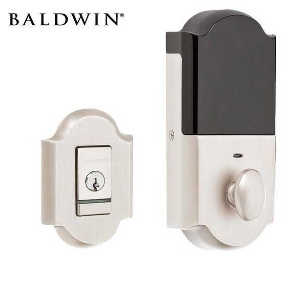 Baldwin Estate Evolved - 8252.150.B Arched Electronic Deadbolt - Singl Cyl - Bluetooth - 150 - Satin Nickel - Grade 2 - UHS Hardware