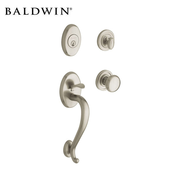 Baldwin Reserve - Logan Handle Set - Singl Cyl - 150 - Satin Nickel - Grade 1 - UHS Hardware