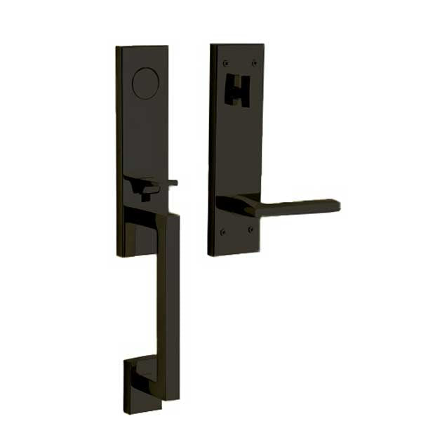 Baldwin Estate - 85391.RFD - Minneapolis 3/4 Escutcheon Handleset - Full Dummy - 190 - Satin Black - Grade 2 - RH - UHS Hardware