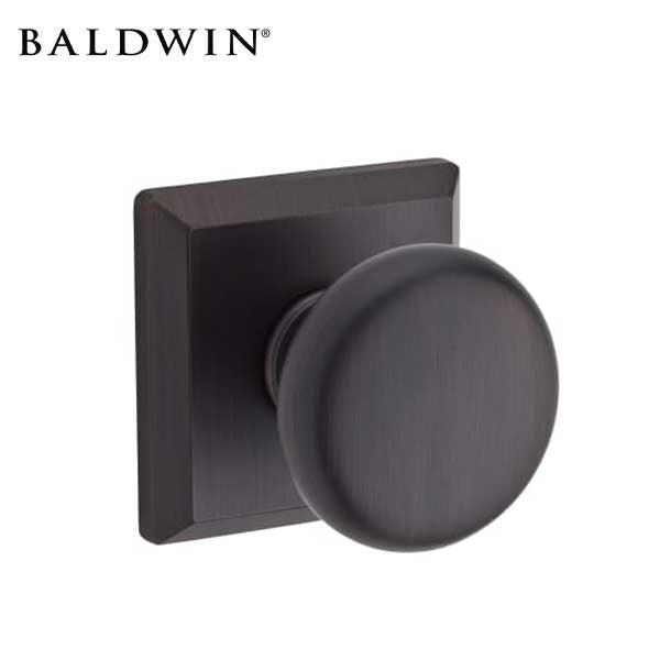 Baldwin Reserve - PS.ROU.TSR - Round Knob - Traditional Square Rose - 112 - Venetian Bronze - Passage - Grade 2 - UHS Hardware