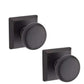 Baldwin Reserve - PS.ROU.TSR - Round Knob - Traditional Square Rose - 112 - Venetian Bronze - Passage - Grade 2 - UHS Hardware