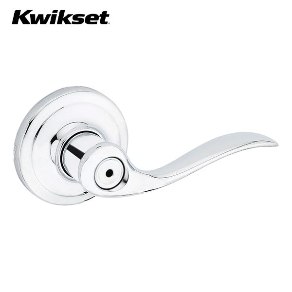 Kwikset - 730TNL - Tustin Lever - Round Rose - Privacy - 26 - Polished Chrome - Grade 2 - UHS Hardware