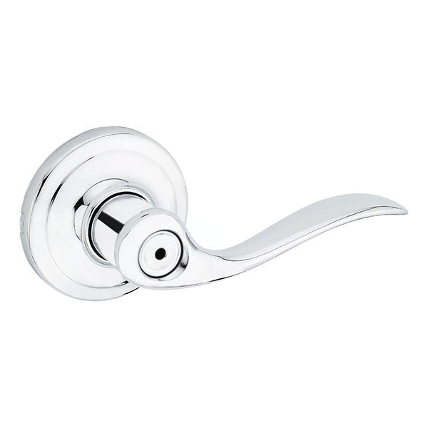 Kwikset - 730TNL - Tustin Lever - Round Rose - Privacy - 26 - Polished Chrome - Grade 2 - UHS Hardware