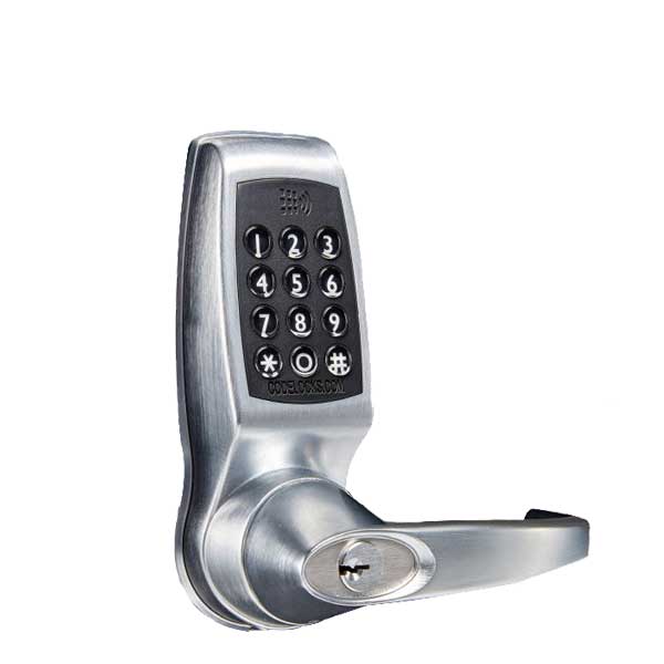 Code Locks - CL4510-BS - Electronic Smart Lock - 2 3/4" Mortise Latch Bolt - Entrance - Brushed Steel - UHS Hardware