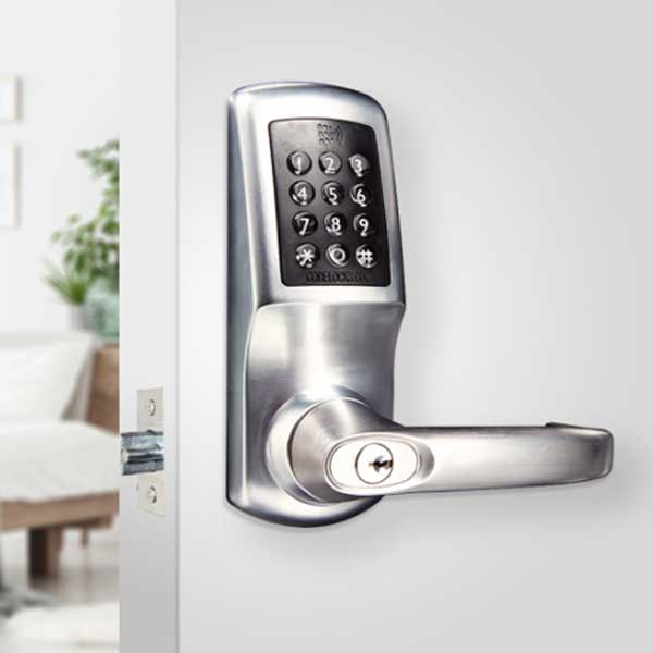 Code Locks - CL5510 - Electronic Smart Lock - Medium Duty - 2 3/4" Tubular Latch Bolt - Passage Mode - MIFARE - Bluetooth - Brushed Steel - Grade 2 - UHS Hardware