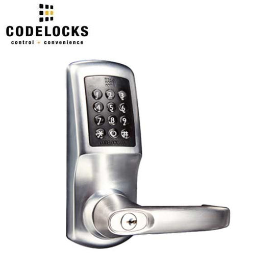 Code Locks - CL5510 - Electronic Smart Lock - Medium Duty - 2 3/4" Tubular Latch Bolt - Passage Mode - MIFARE - Bluetooth - Brushed Steel - Grade 2 - UHS Hardware