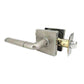 Premium Contemporary Lever Set Lock - Square Rose -Bright Satin Nickel - Passage - Grade 3 - UHS Hardware