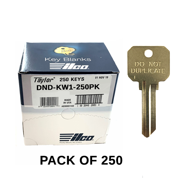DND-KW1 Key Blank - 250 Pack -  ILCO - UHS Hardware