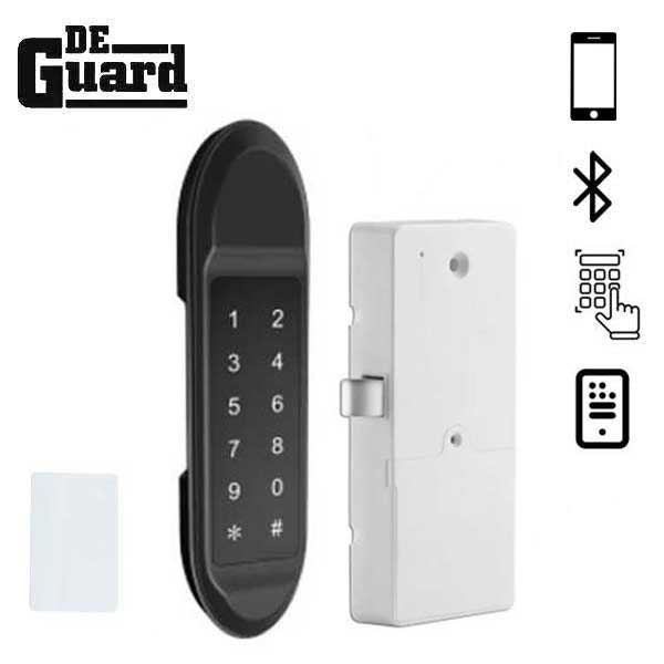 Electronic Keyless Entry Smart Hotel Cabinet Lock - Bluetooth / App Control / Prox Card / Key Code - Matte Black - UHS Hardware