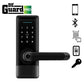 Premium Electronic Keyless Entry Smart Lever Set - H1B - Bluetooth / Fingerprint / RFID / Wifi - IP55 (Silver | Black) - UHS Hardware