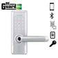 Premium Electronic Keyless Entry Smart Lever Set - H1B - Bluetooth / Fingerprint / RFID / Wifi - IP55 (Silver | Black) - UHS Hardware