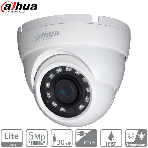 Dahua / HDCVI / 5MP / Eyeball Camera / Fixed / 2.8mm Lens / Outdoor / IP67 / 30m Smart IR / 5 Year Warranty / DH-A511K02 - UHS Hardware