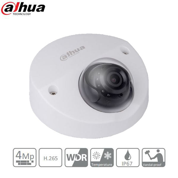 Dahua / IP / 4MP / Wedge Camera / Fixed / 2.8mm Lens / WDR / IP67 / IK10 / 20m IR / M12 D-Coded / DH-IPC-HDBW4431FN-M12 - UHS Hardware