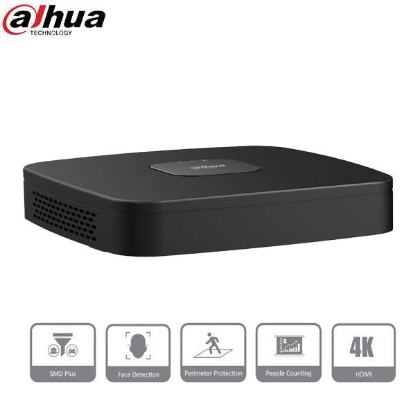 Dahua / 4 Channel / 8MP / 4K NVR / 1 SATA / 4TB HDD / DH-N41C1P4 - UHS Hardware