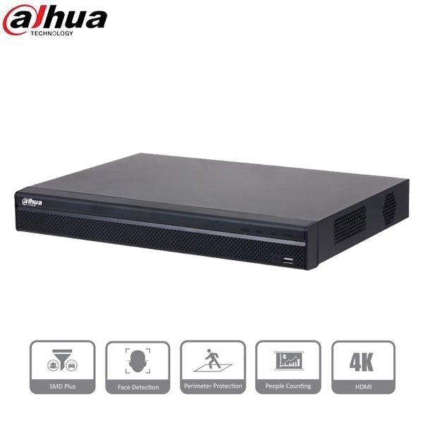 Dahua / 4 Channel / 8MP / 4K NVR / 2 SATA / 8TB HDD / DH-N42C1P8 - UHS Hardware