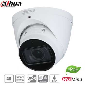 Dahua / IP / 8MP / Eyeball Camera / Motorized Varifocal / 2.7-12mm Lens / Outdoor / WDR / IP67 / IK10 / 50m Smart IR / ePoE / Built-in Microphone / 5 Year Warranty / DH-N85DJ6Z - UHS Hardware