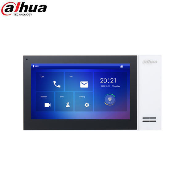 Dahua / Display / IP Color Indoor Monitor / 7-inch Touchscreen / 8GB SD / PoE Support / IPC Surveillance / Alarm Integration / DH-VTH2421FW-P - UHS Hardware