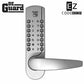 Premium Mechanical Keypad Keyless Lever Lock - EZ Code Change - Satin Chrome - UHS Hardware