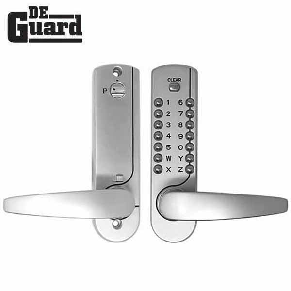 Premium Mechanical Keypad Keyless Lever Lock - EZ Code Change - Satin Chrome - UHS Hardware