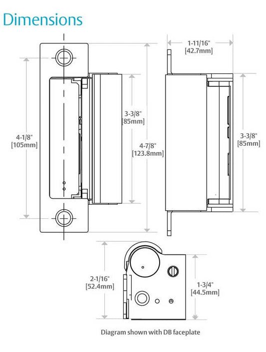 HES - 1006 Electric Strike Kit for Latchbolt Locks w/ Faceplates - Fail Secure - 12/24VDC - UHS Hardware