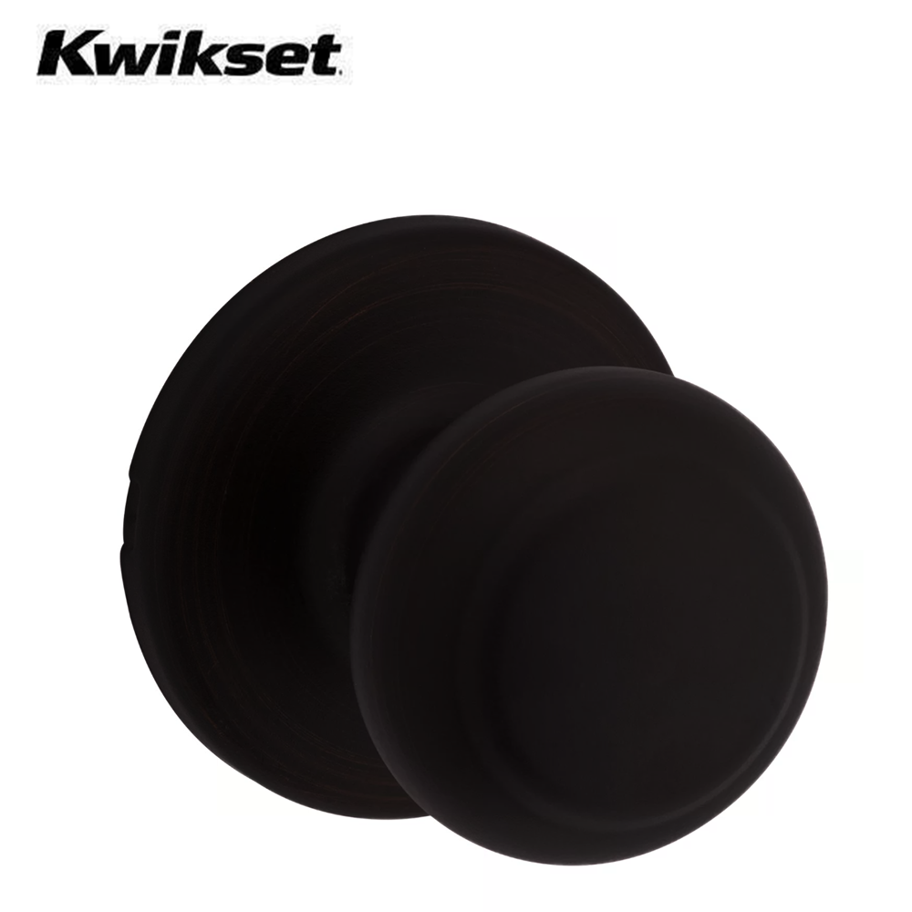 Kwikset - 200CV - Cove Knob -  Round Rose - 514 - Matte Black - Passage - Grade 3 - UHS Hardware