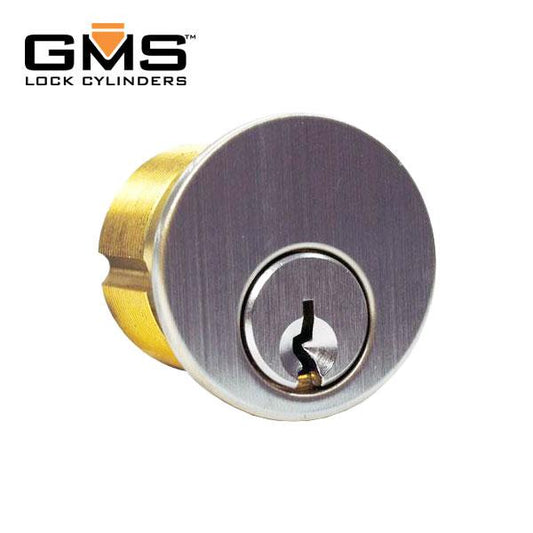 GMS Mortise Cylinder - 1-1/8"- 6-Pin - US26D - Satin Chrome - UHS Hardware