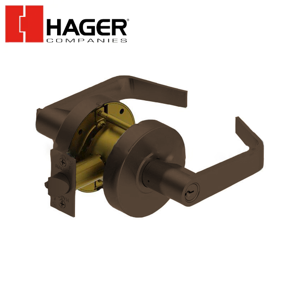 Hager - 2553 - Lever - Entry - 2-3/4" - Optional Finish - Optional Lever - Optional Keyway