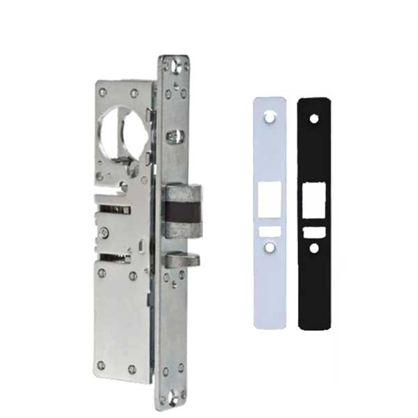 ILCO - 451 Deadlatch Mortise Lock - 31/32" Backset - LH - Flat Faceplates - Clear/Dark Bronze Faceplates - UHS Hardware