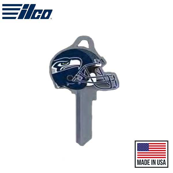 ILCO - NFL TeamKeys - Helmet Edition - Key Blank - Seattle Seahawks - KW1 (5 Pack) - UHS Hardware