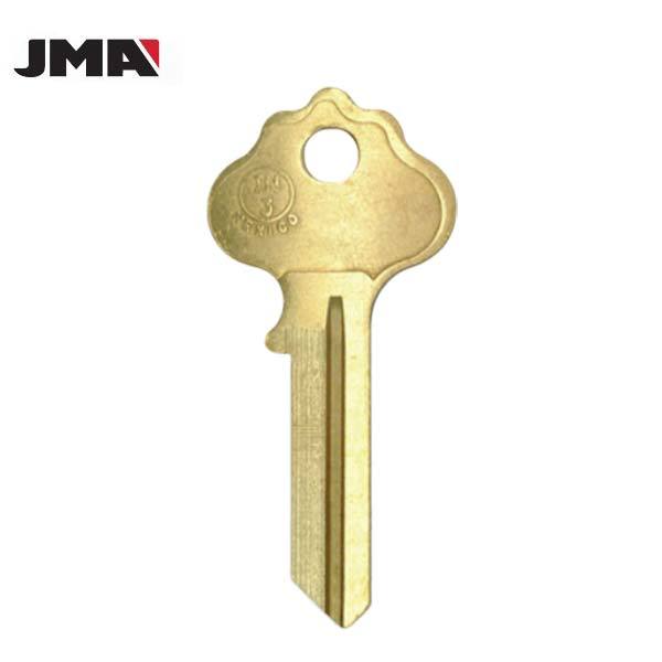 IN3 / IN36 Ilco 5-Wafer Cabinet Key - Brass (JMA-ILC-4DE) - UHS Hardware