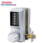 Simplex EE1011 Mechanical Pushbutton Knob Lock - Double Sided - Entry & Egress - 26D - Satin Chrome - UHS Hardware