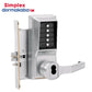 Simplex - RR8146 - Mechanical Pushbutton Mortise Lever Set - Combination/Passage/Lockout - SFIC - 2¾" Backset - Satin Chrome - RHR - UHS Hardware