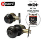 Premium Combo Lockset - Knob & Deadbolt - Entrance - Oil Rubbed Bronze - Retail Packaging - KW1/SC1 - Grade 3 - UHS Hardware