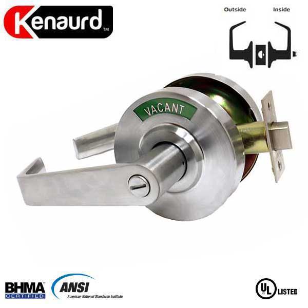 Commercial Lever Handle - 2-3/4” - 2-3/8" Backset - Satin Chrome - Privacy with Indicator - Grade 2 - UHS Hardware