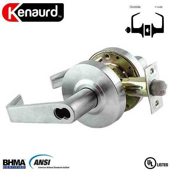 Commercial Lever Handle - SFIC IC Core - 2-3/4” Standard Backset - Satin Chrome - Storeroom - Grade 2 - UHS Hardware