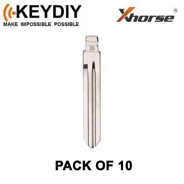 KEYDIY - HY15 - Flip Key Blade - #33 - For Xhorse / Keydiy Universal Remote Flip Keys - Pack of 10 - UHS Hardware