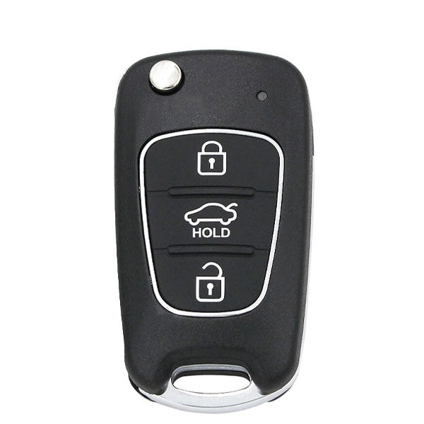 KEYDIY - Hyundai / Kia Style - 3-Button Flip Key Blank w/ Integrated Chip (KD-NB04 ) - UHS Hardware