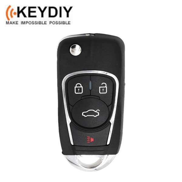 KEYDIY - 4-Button Universal Flip Key w/ Integrated Chip - GM Style (KD-NB22-4) - UHS Hardware