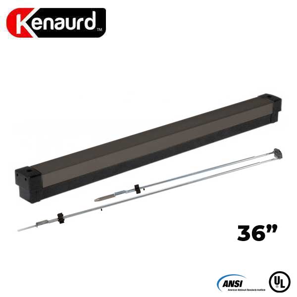 Heavy Duty Narrow Stile - Concealed Vertical Rod Exit Device - Grade 1 - Duranodic Bronze Finish - 36" - UHS Hardware