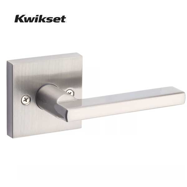 Kwikset - 154HFL - Halifax Passage Lever - Square Rose - 15 - Satin Nickel - Grade 2 - UHS Hardware