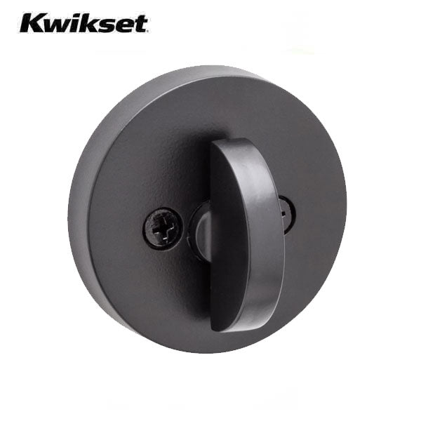 Kwikset -158 - Milan Single Cylinder Deadbolt - Round Rose - 514 - Matte Black - SmartKey Technology - Grade 2 - UHS Hardware