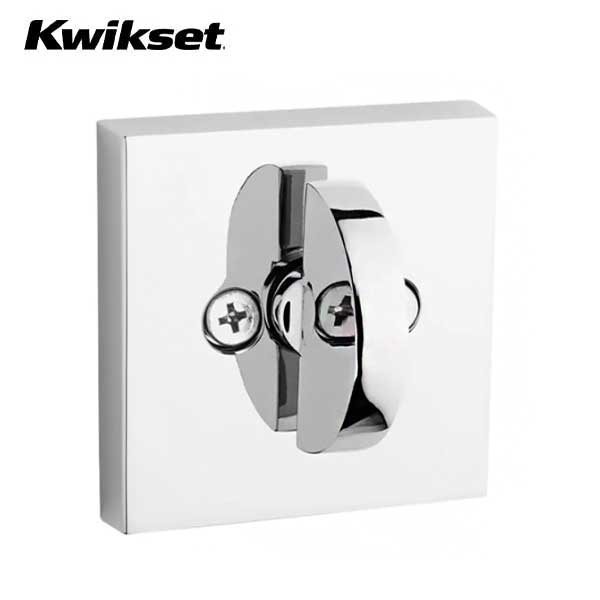 Kwikset - 158 - Halifax Single Cylinder Deadbolt - Square Rose - 26 - Polished Chrome - SmartKey Technology - Grade 2 - UHS Hardware